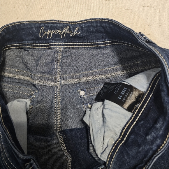 COPPERFLASH Slim Boot Fit Shapely Curvy Jeans Sz12 - Picture 6 of 6